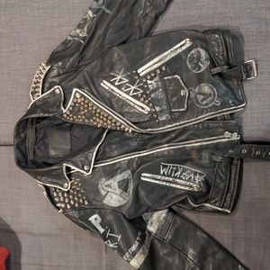 Street Punk Leather Battle Jacket